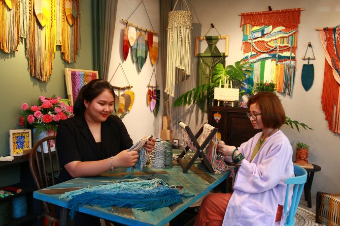 Sản phẩm nghệ thuật từ macrame