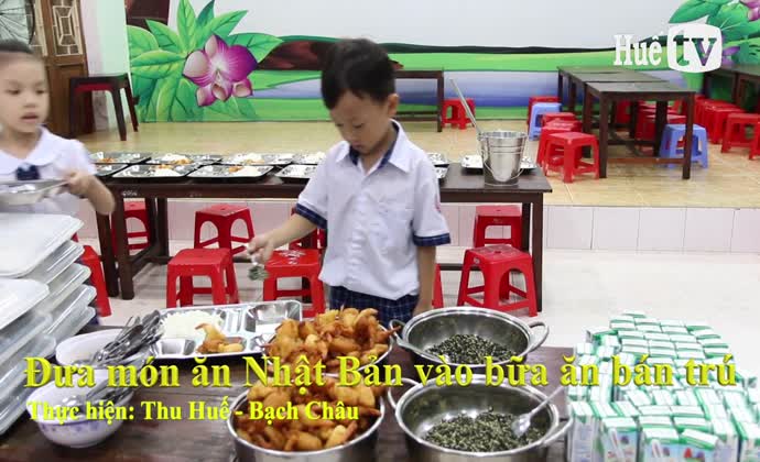 Đưa món ăn Nhật Bản vào bữa ăn bán trú