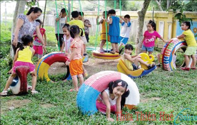 Chăm lo cơ sở vật chất cho giáo dục mầm non