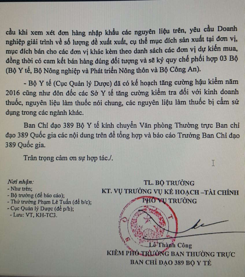 Ngành Y tế sẽ phối hợp với công an quản lý Salbutamol