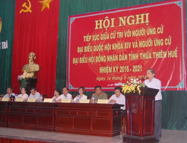 Cử tri Hương Trà gửi gắm nhiều ý kiến đến ứng cử viên ĐBQH và HĐND tỉnh