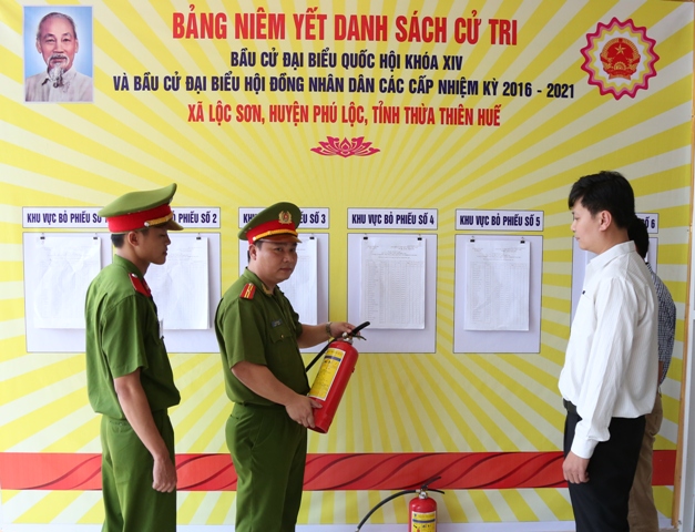 Đảm bảo an toàn phòng chống cháy nổ trong ngày bầu cử
