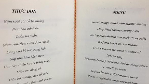 Thực đơn 9 món đậm đà hương vị Việt chiêu đãi Tổng thống Obama