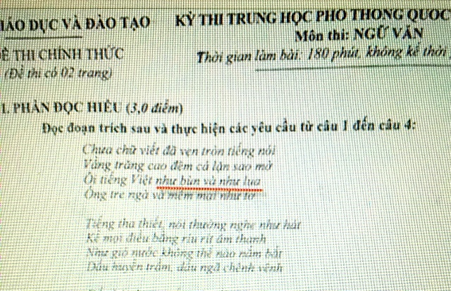 Đề văn sai từ trích dẫn