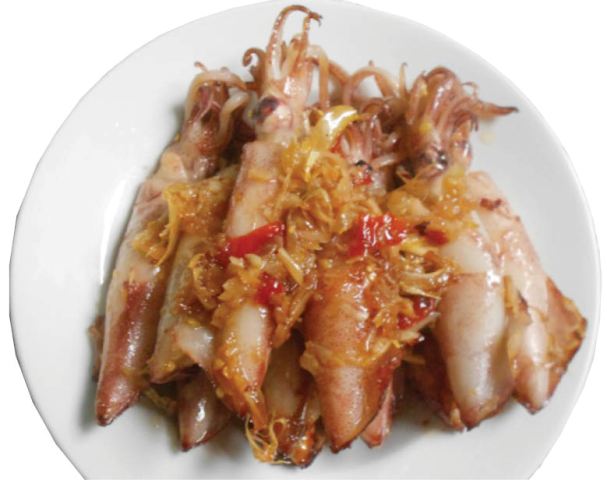 Mực cơm rim Phú Diên