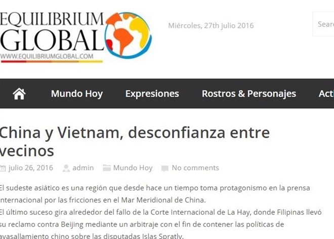 Dư luận Argentina tiếp tục ủng hộ phán quyết của PCA về Biển Đông