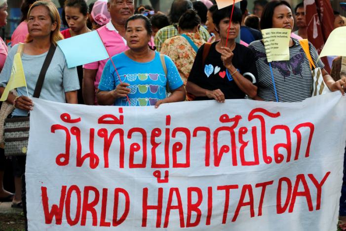 Thái Lan Hàng trăm người biểu tình kêu gọi tôn trọng quyền sở hữu đất