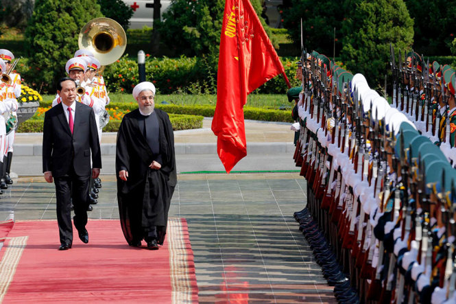 Chính thức đón Tổng thống Iran tại Phủ Chủ tịch