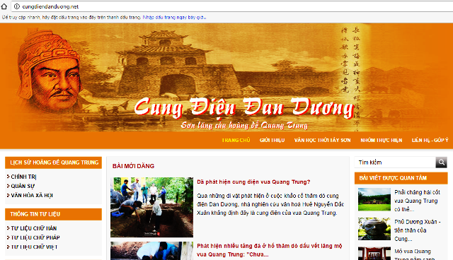 Ra mắt website về sơn lăng của hoàng đế Quang Trung