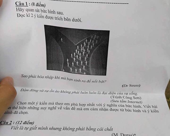 Thú vị đề thi học sinh giỏi môn văn