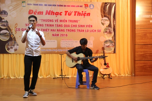 Trường ĐH Nông lâm tổ chức đêm nhạc từ thiện giúp sinh viên vùng lũ