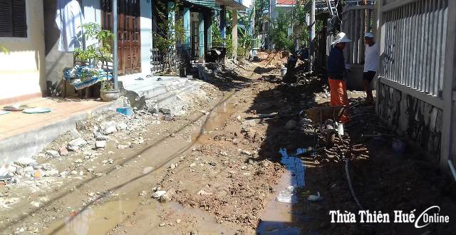 Đẩy nhanh tiến độ thi công mở rộng kiệt 15 Tôn Quang Phiệt