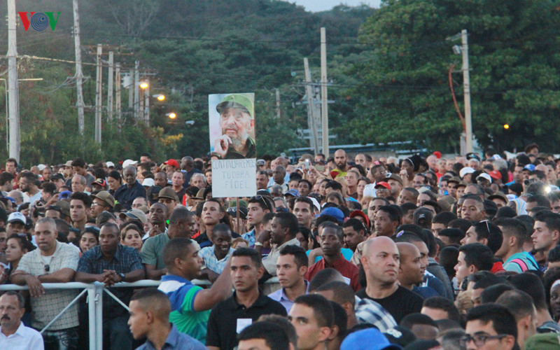 Hình ảnh lễ tưởng niệm lãnh tụ Fidel Castro tại Quảng trường Cách mạng