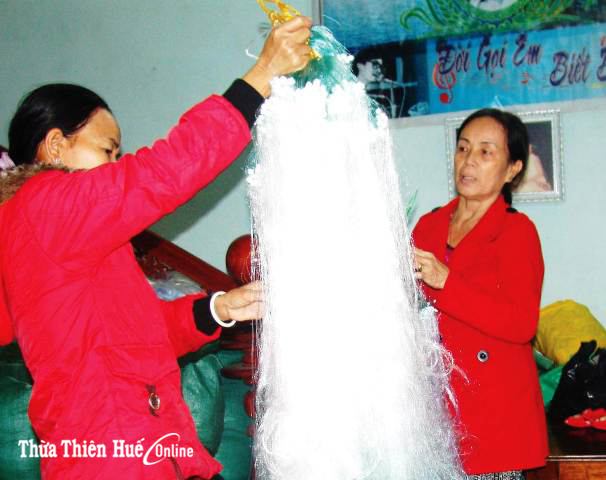 Giữ nghề đan lưới Vân Trình