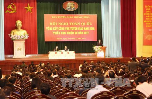 Hội nghị toàn quốc triển khai nhiệm vụ công tác tuyên giáo năm 2017