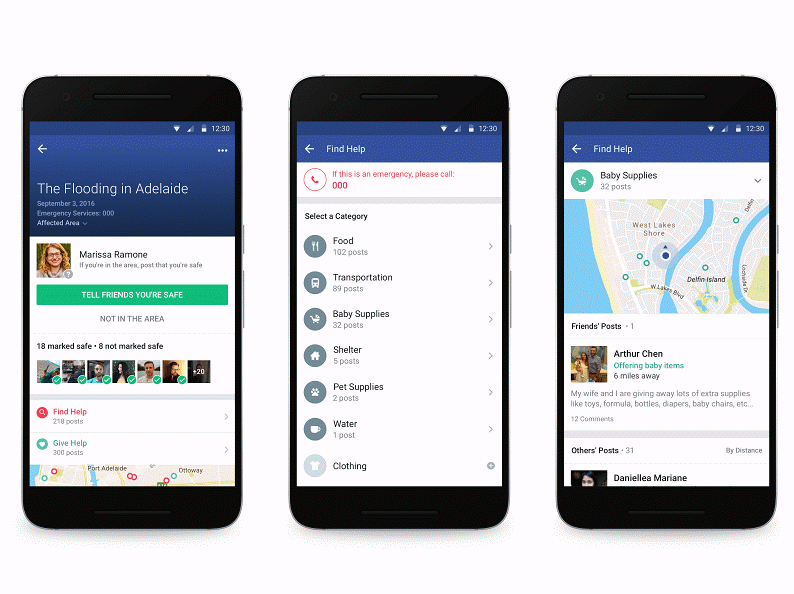 Facebook có thêm tính năng kêu gọi hỗ trợ thực phẩm, phương tiện