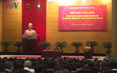 Tăng cường sự lãnh đạo của Đảng đối với công tác nội chính