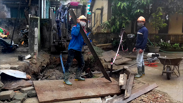 Khắc phục sự cố, hoàn trả mặt bằng kiệt 59 Duy Tân