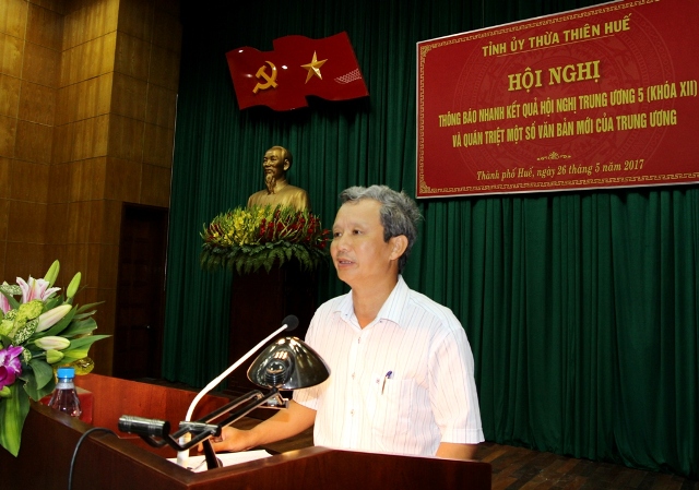 Quán triệt tinh thần Hội nghị Trung ương 5 khóa XII đến cán bộ, đảng viên, quần chúng Nhân dân
