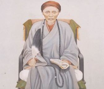 Two precious paintings by artist Le Huy Mien in Ba La Mat Temple