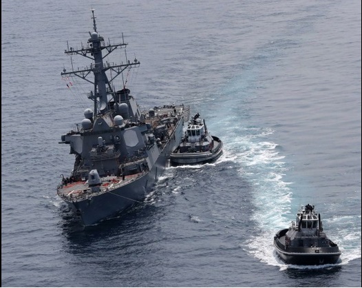 Mỹ-Nhật gấp rút tìm kiếm 7 thủy thủ tàu USS Fitzgerald mất tích sau vụ va chạ