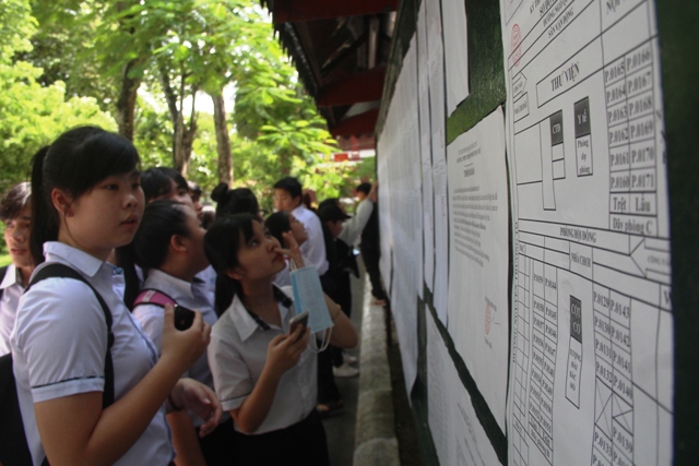 Kỳ thi THPT Quốc gia 93 thí sinh làm thủ tục dự thi