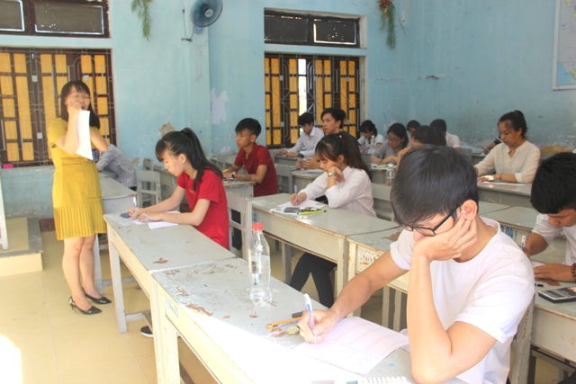 Thí sinh không lúng túng khi có sai sót về mã đề thi