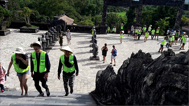 Visiting tombs in Hue