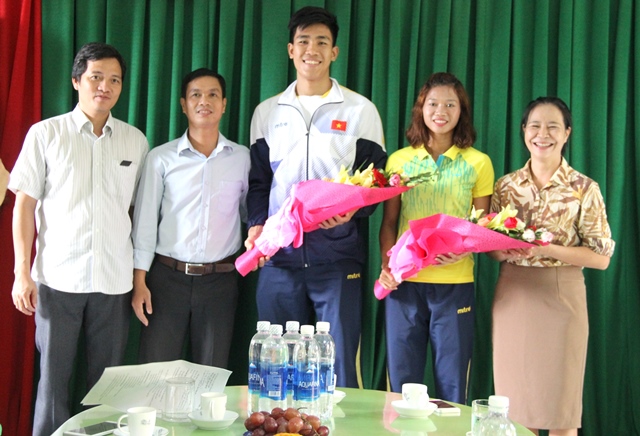 Đón và chúc mừng 2 VĐV Huế giành HCV tại SEA Games 29