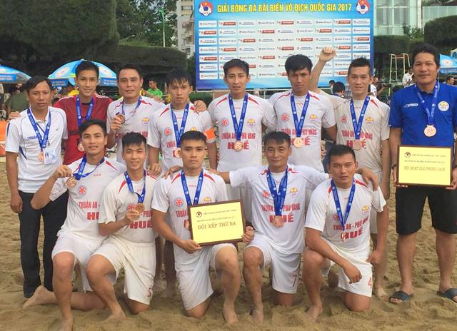 Thừa Thiên Huế giành giải Ba tại giải Bóng đá bãi biển vô địch quốc gia - 2017