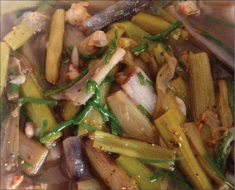 Eating water lilies from Con field