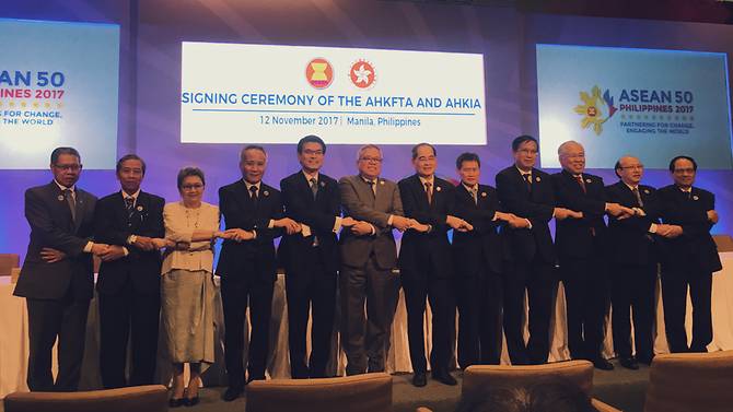 ASEAN ký kết hiệp định thương mại tự do và đầu tư với Hong Kong