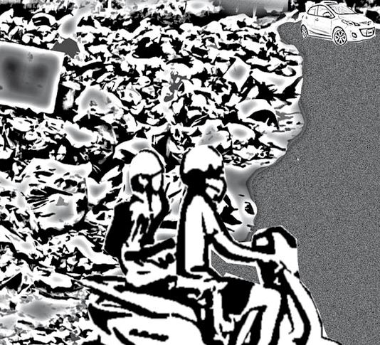 Rác ứ đọng dọc tuyến đường Châu Chữ