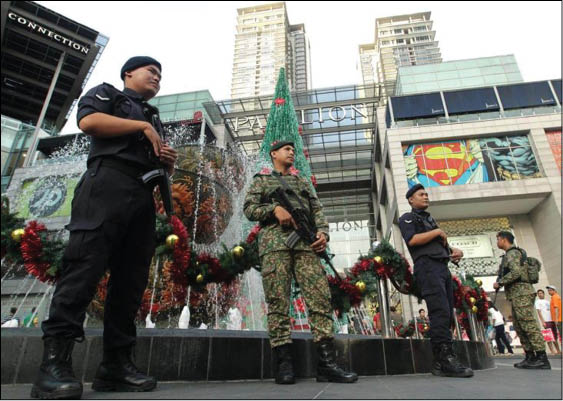 Malaysia tăng cường an ninh trong dịp Giáng sinh và năm mới