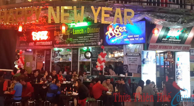 New Year Countdown festival in the pedestrian quarter