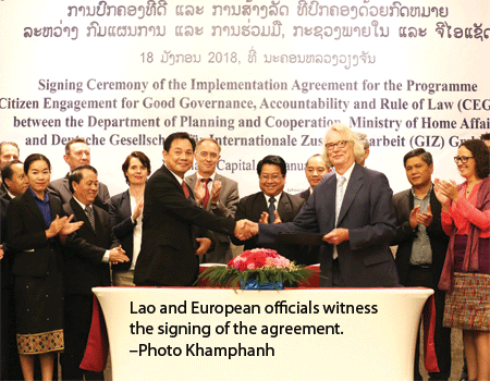 Lào – Đức – Thụy Sỹ ký kết thực hiện chương trình CEGGA