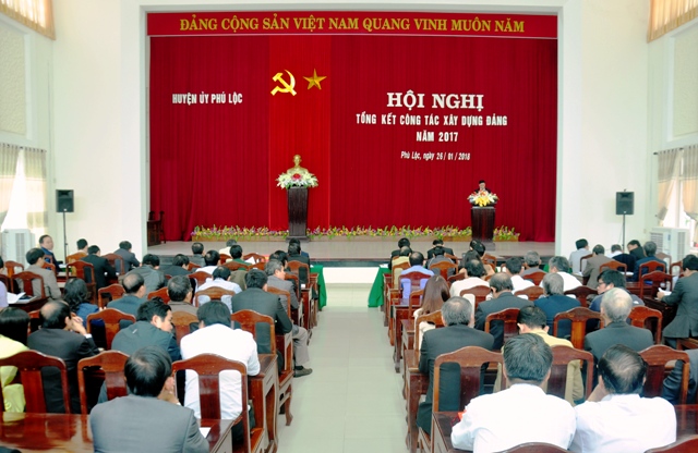 Phú Lộc 24 tổ chức cơ sở Đảng đạt trong sạch vững mạnh