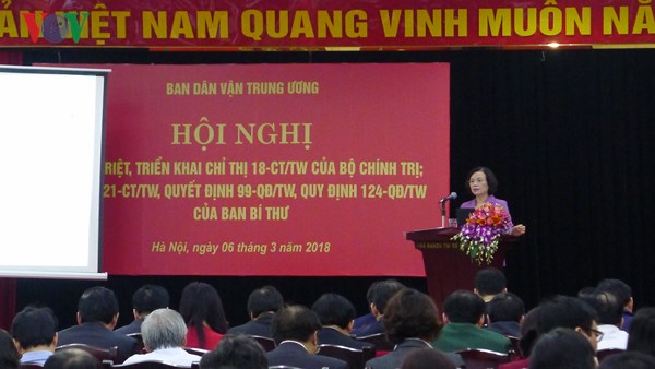 Ban Dân vận Trung ương quán triệt các văn bản mới của Bộ Chính trị