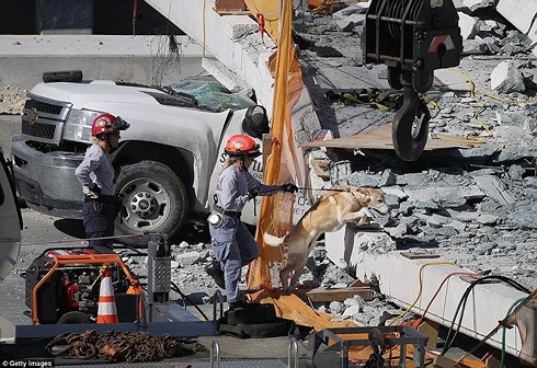 Cây cầu tại Florida, Mỹ đã bị nứt trước khi đổ sập