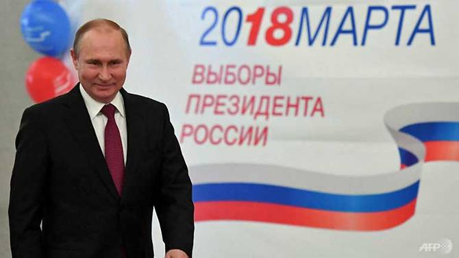 Tổng thống Nga Vladimir Putin tái đắc cử với chiến thắng áp đảo