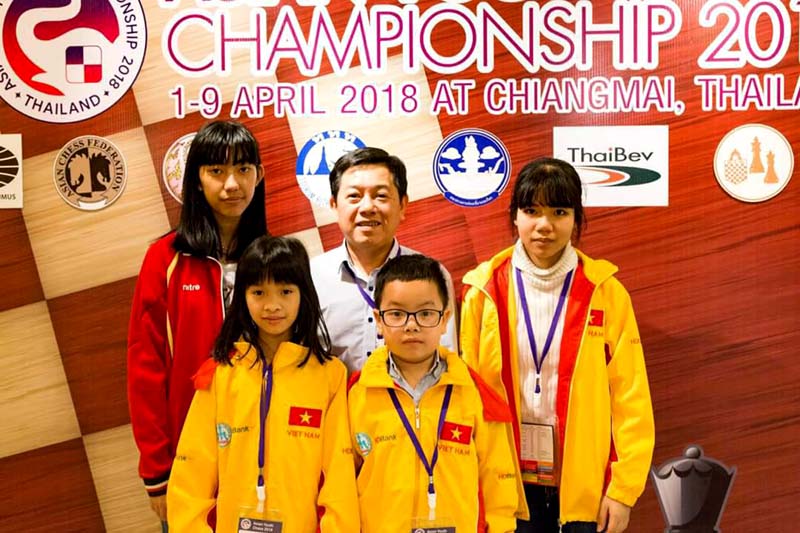 Hue Chess team wins 4 gold medals, 3 silver medals at Asian Youth Chess Championship
