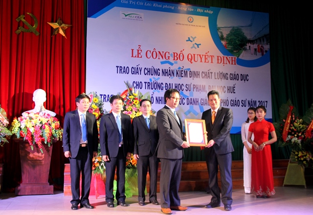 Trường đại học Sư phạm Huế đạt tiêu chuẩn chất lượng giáo dục