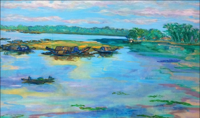 Hue in Thai Ba s paintings