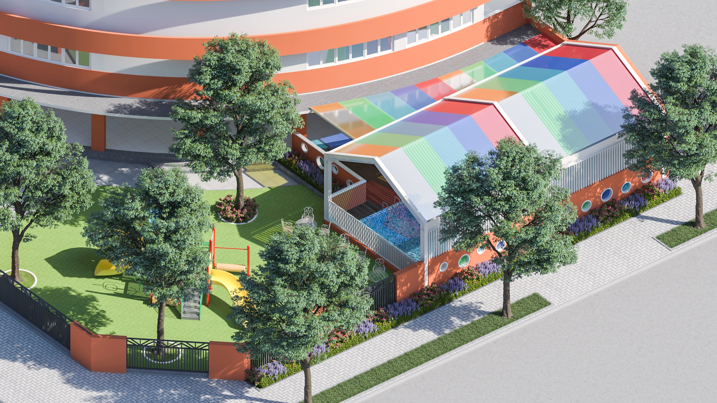 Vicoschool đầu tư bể bơi và các hạng mục phụ trợ