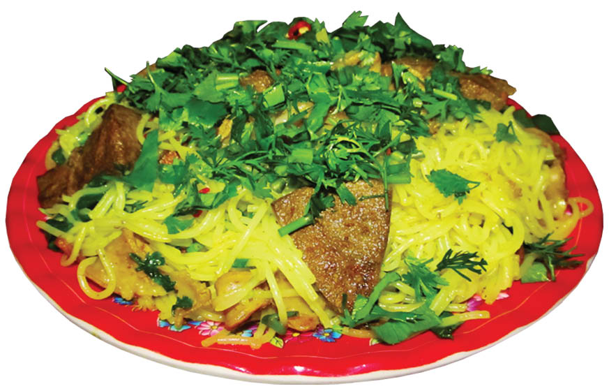 Xa quê, thèm bún nghệ xào lòng