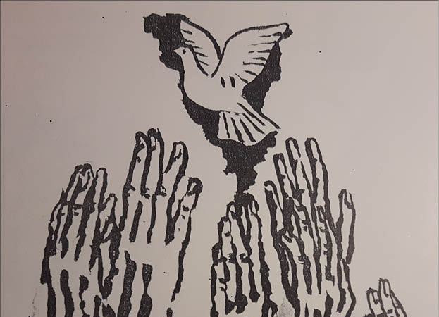 Painter Buu Chi with Paintings in Students’ Struggle Times