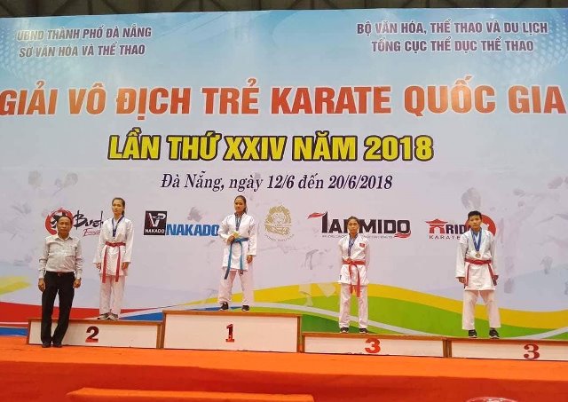 Karatedo Huế giành 9 huy chương tại giải trẻ quốc gia năm 2018