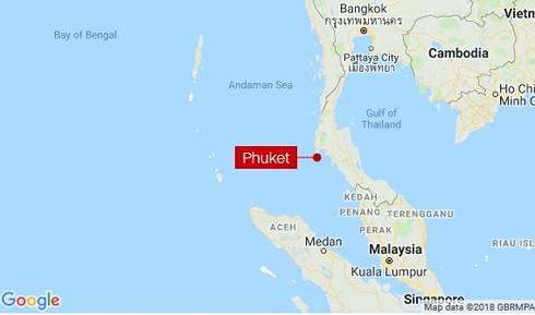 18 người chết trong vụ lật tàu ngoài khơi biển Phuket của Thái Lan