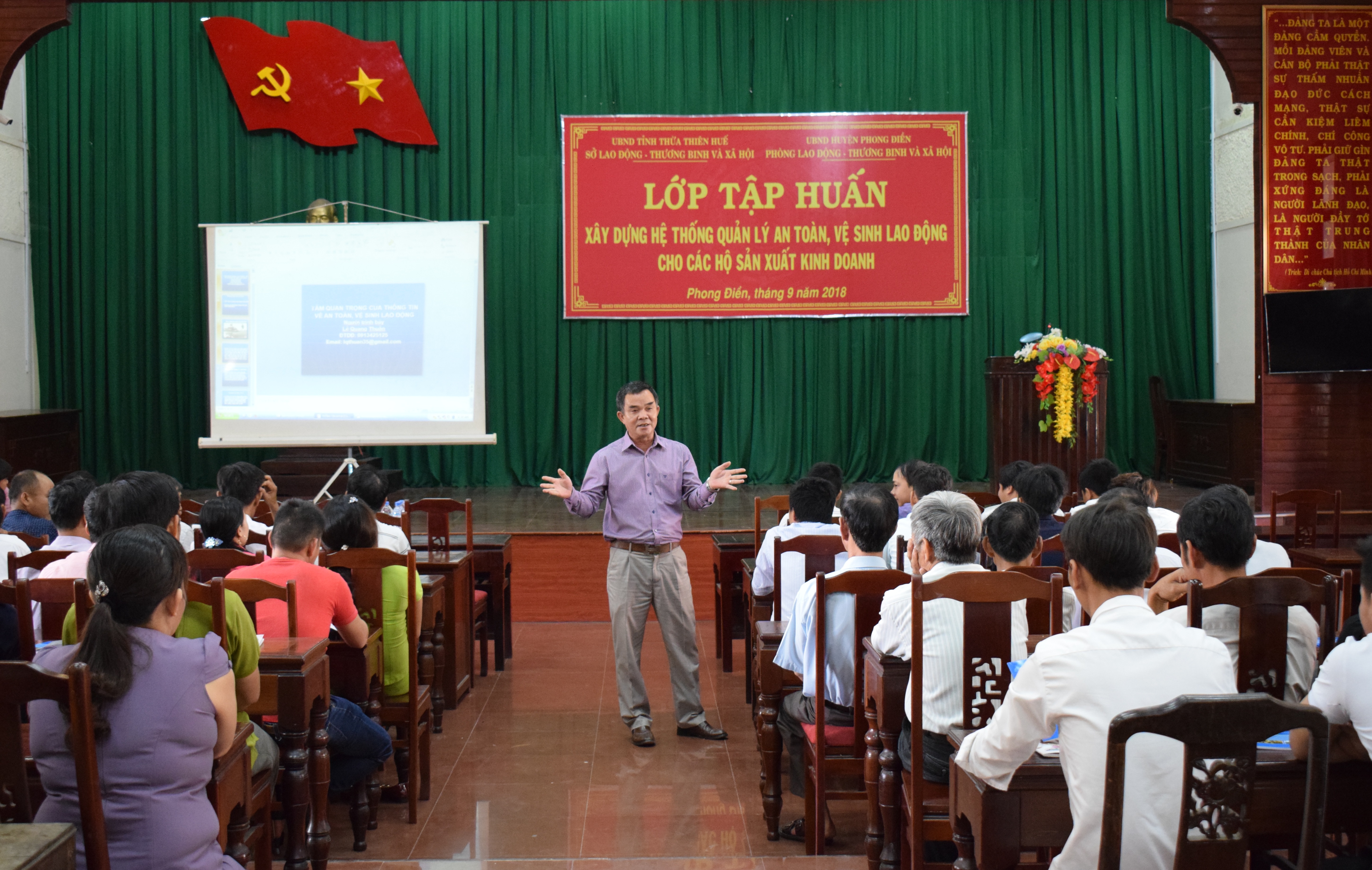 Phong Điền Tập huấn xây dựng hệ thống quản lý an toàn, vệ sinh lao động