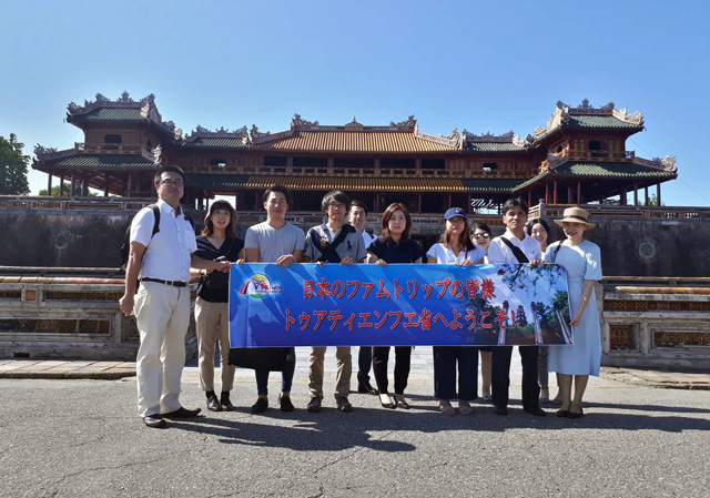 Japanese travel agencies survey tourist spots in Hue